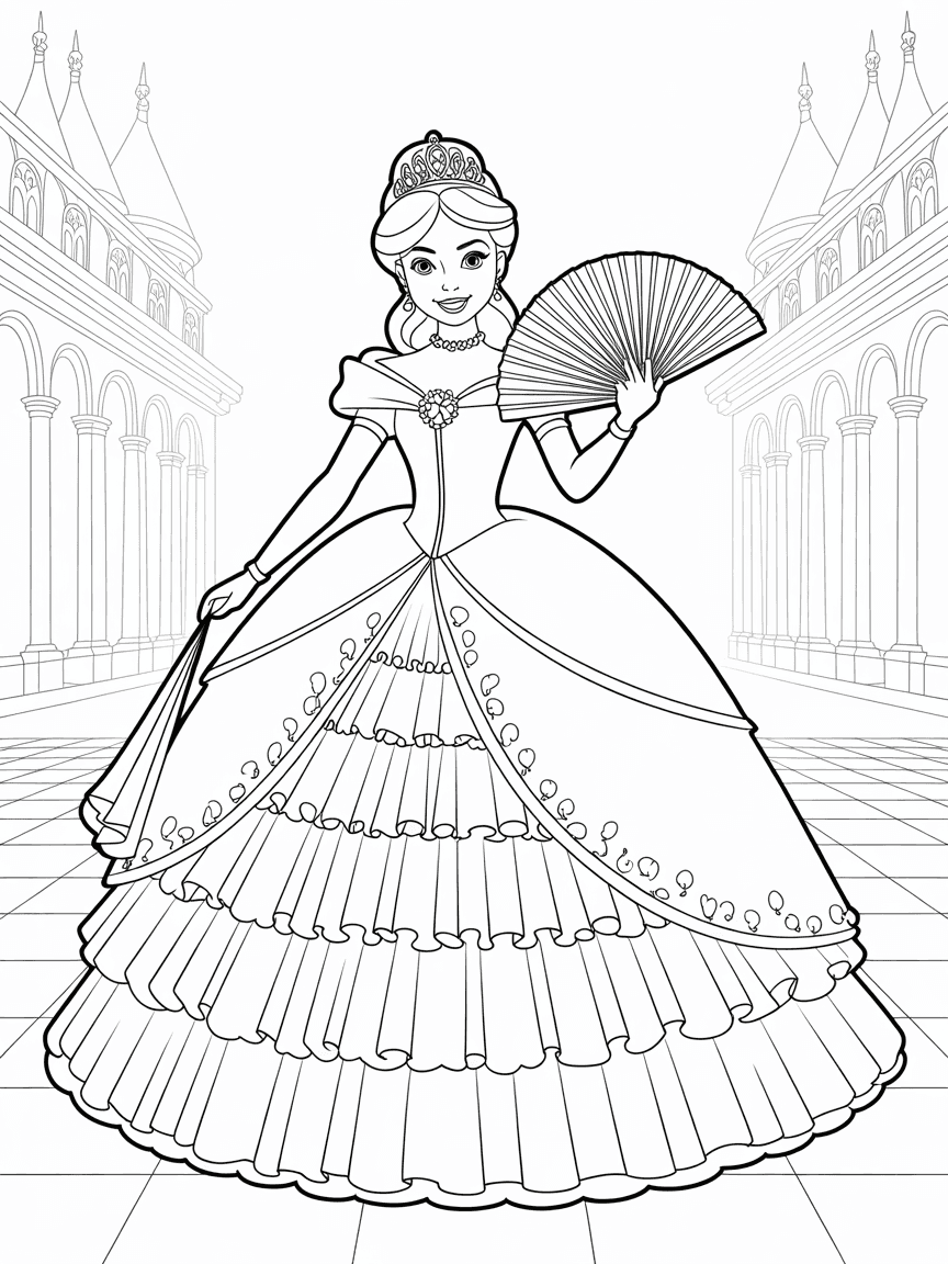 elegant princess wearing an elaborate