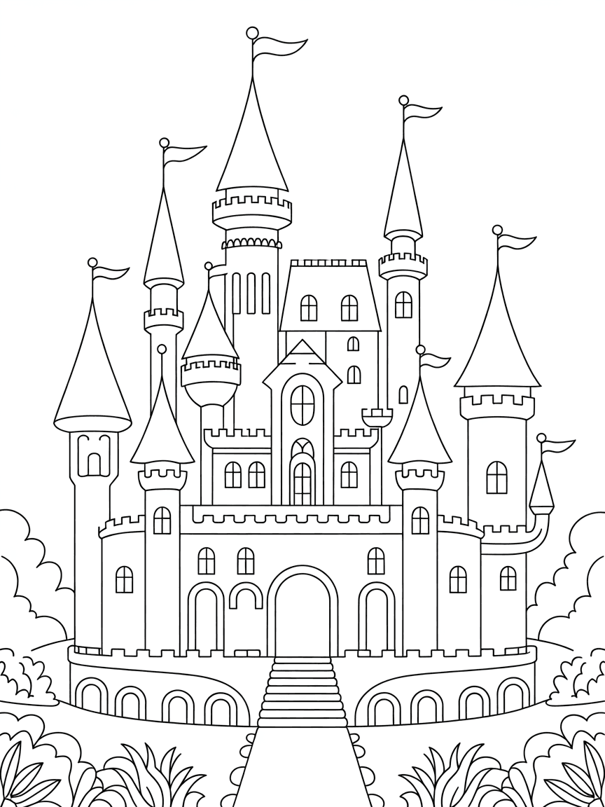 magnificent fairy tale castle with